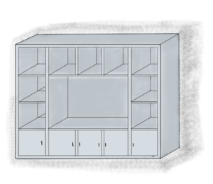 Maatwerk woonkamer roomdivider
