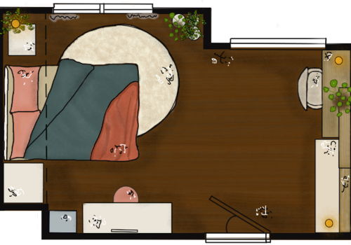 Plattegrond Slaapkamer Meisje